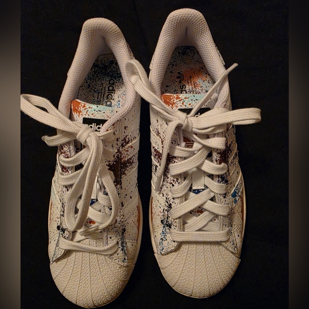 Adidas Multicolor Splatter White Sneakers